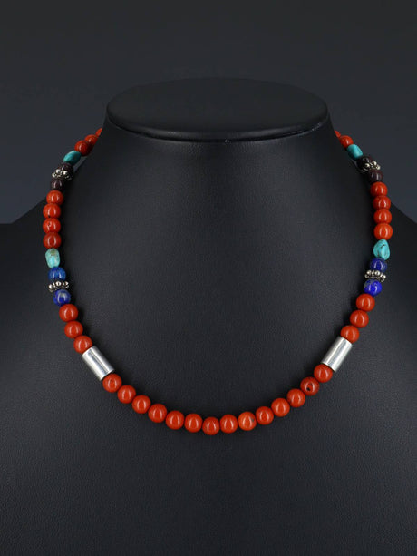 16" Pipestone Single Strand Beaded Necklace - PuebloDirect.com