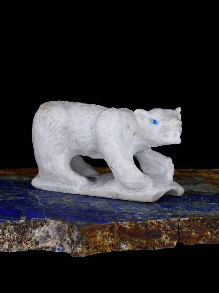 Alabaster Bear Zuni Fetish - PuebloDirect.com