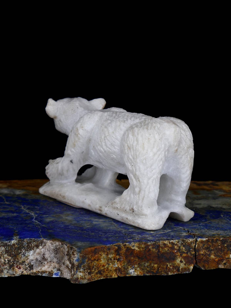 Alabaster Bear Zuni Fetish - PuebloDirect.com