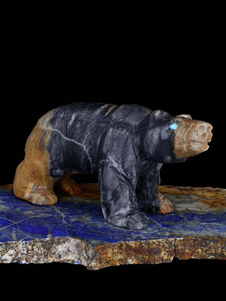 Picasso Marble Bear Zuni Fetish - PuebloDirect.com