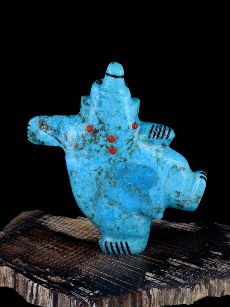 Compressed Turquoise Bear Zuni Fetish - PuebloDirect.com