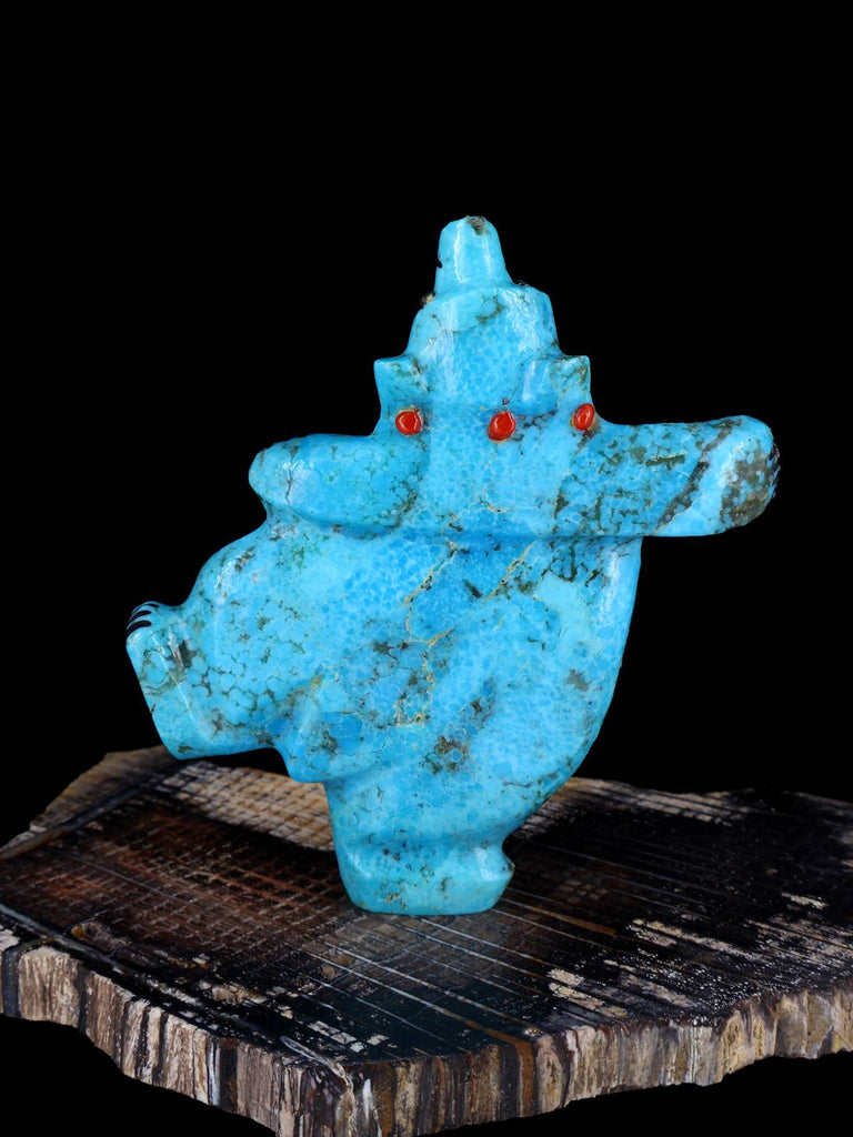 Compressed Turquoise Bear Zuni Fetish - PuebloDirect.com