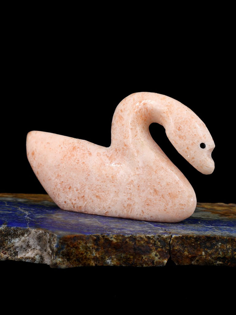 Orange Alabaster Swan Zuni Fetish - PuebloDirect.com