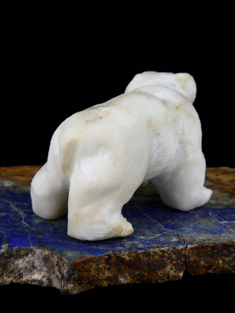 Alabaster Bear Zuni Fetish - PuebloDirect.com