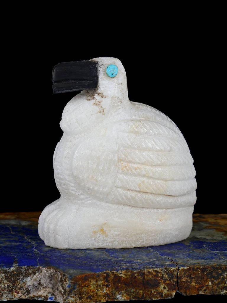 Alabaster Eagle Zuni Fetish - PuebloDirect.com