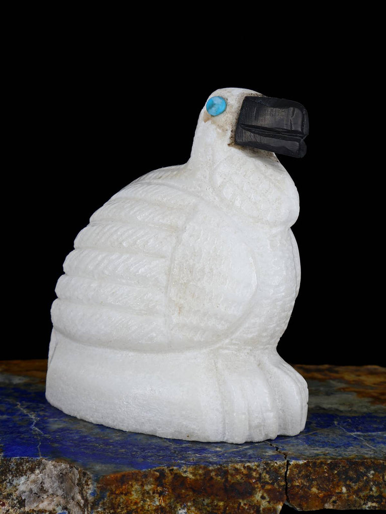 Alabaster Eagle Zuni Fetish - PuebloDirect.com