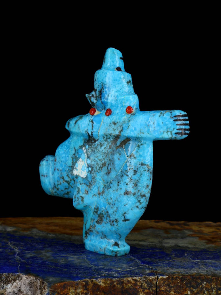 Turquoise Dancing Bear Zuni Fetish - PuebloDirect.com