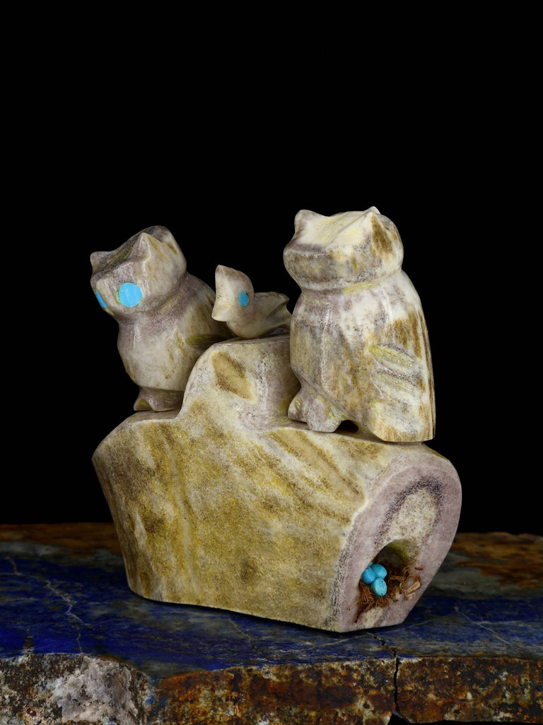 Antler Owl Family Zuni Fetish - PuebloDirect.com