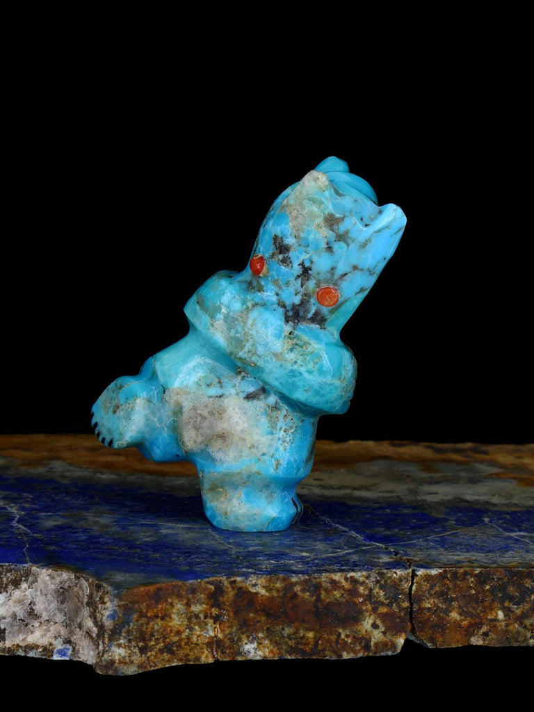 Turquoise Dancing Bear Zuni Fetish - PuebloDirect.com