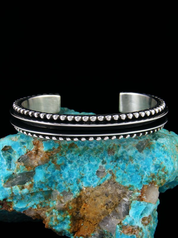 Native American Sterling Silver Cuff Bracelet - PuebloDirect.com