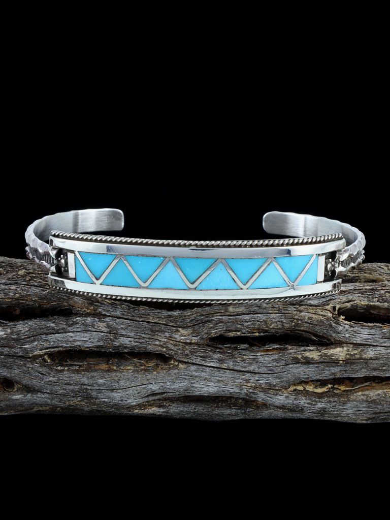 Al Zuni The Grande Bandera ~Sterling Silver & Turquoise Jacla Necklace & Earrings
