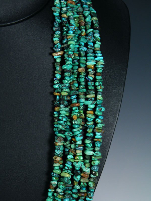 Seven Strand Navajo Turquoise Necklace - PuebloDirect.com