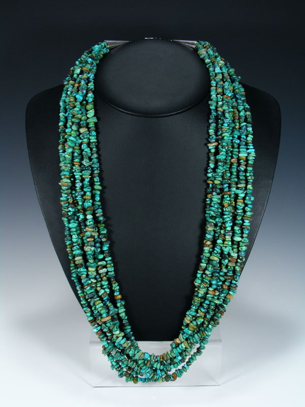 Seven Strand Navajo Turquoise Necklace - PuebloDirect.com