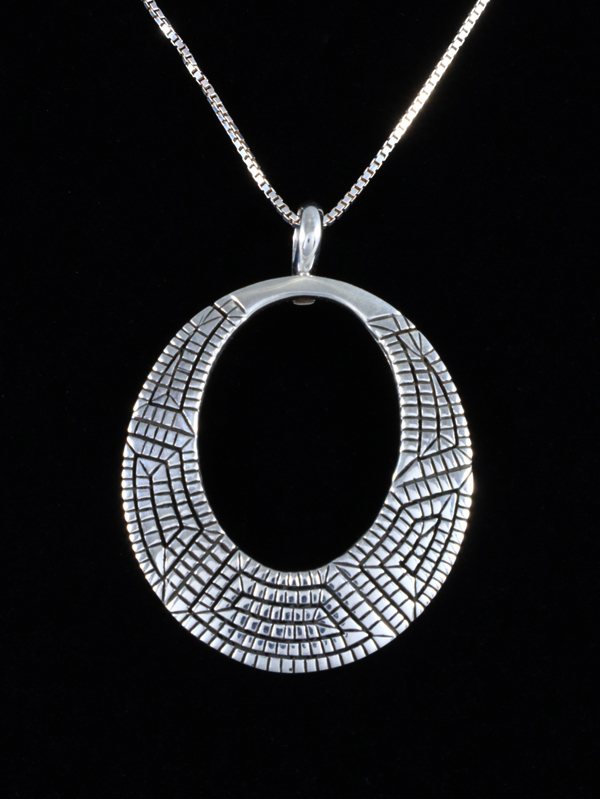 Native American Jewelry Sculpted Sterling Silver Pendant - PuebloDirect.com