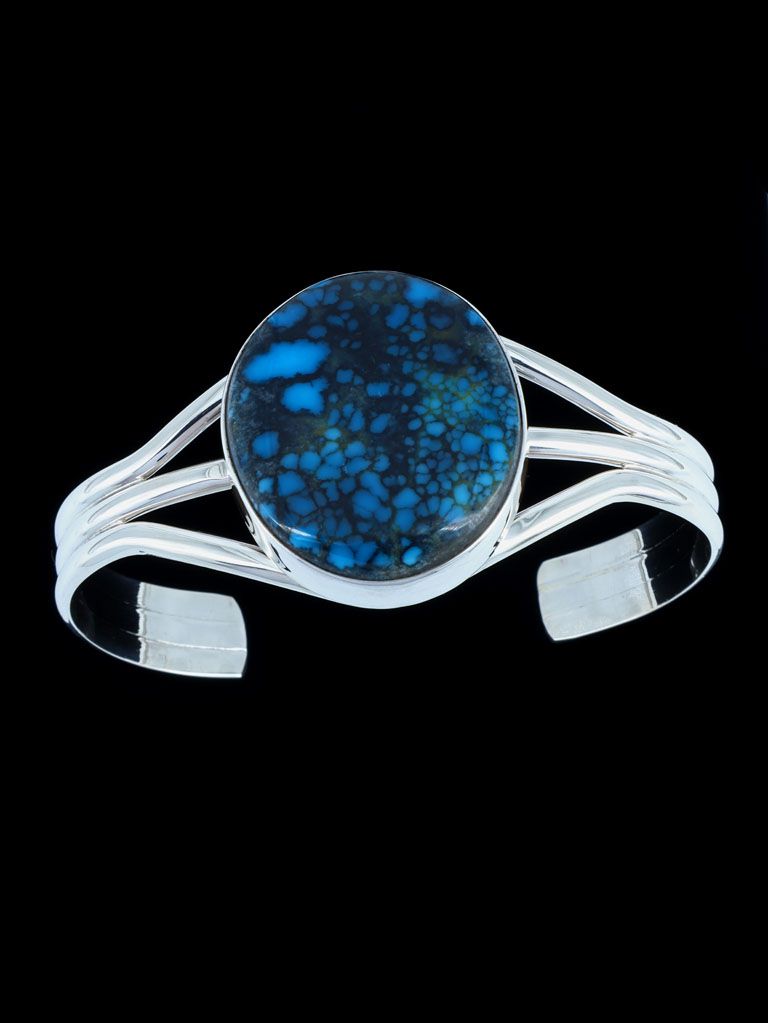 Blue Oval Turquoise Cuff Bracelet