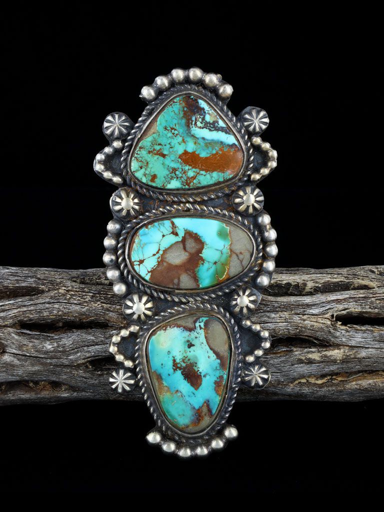 Navajo Natural Royston Turquoise Ring, Size 8